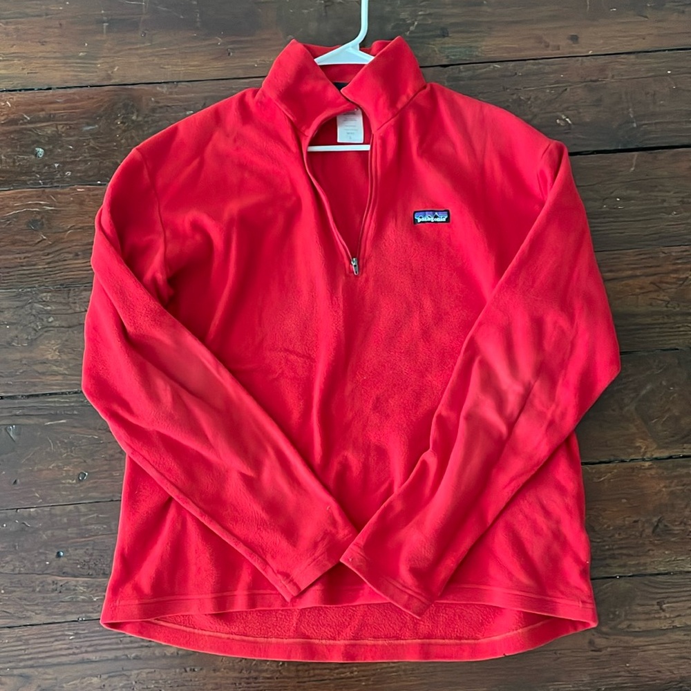 Men’s Red Patagonia Pullover - Size L (Synchilla)